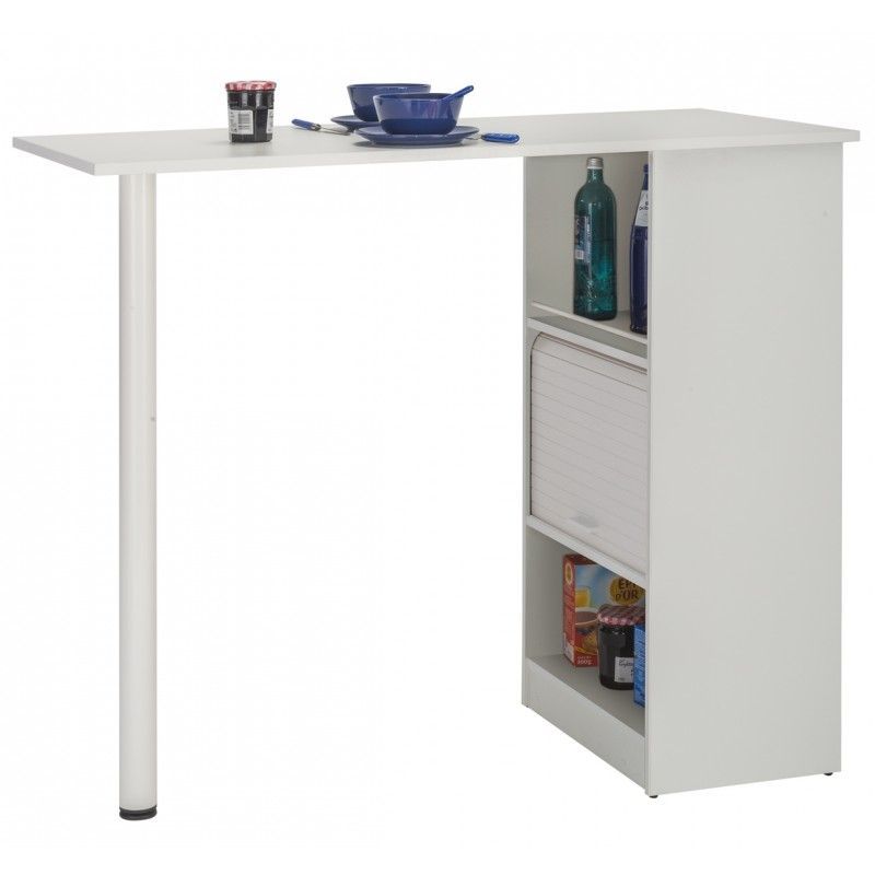 Meuble de rangement avec table de cuisine LUKO 130 cm - Photo n°1