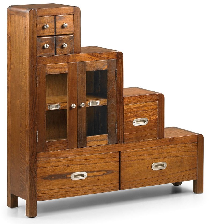 Meuble de rangement escalier en bois massif de Mindy marron SOKY - Photo n°1