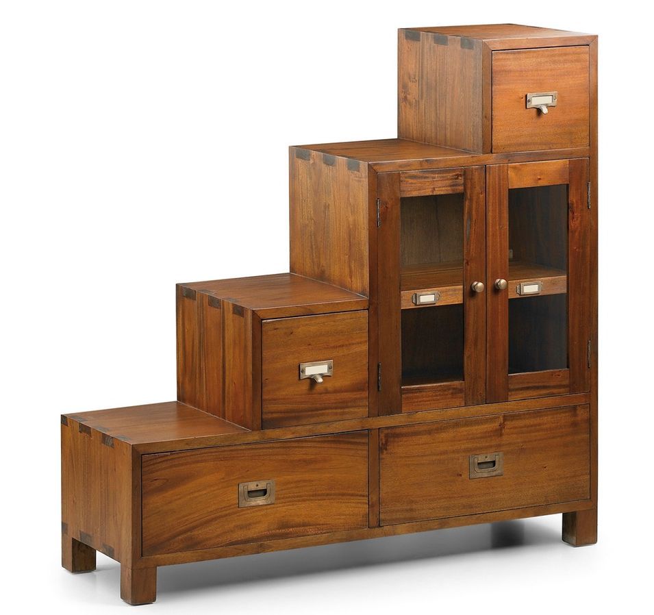 Meuble échelle en bois d'acajou massif FALKANE - Photo n°1