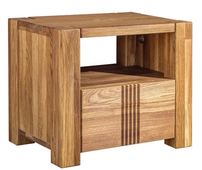 Meuble en bois de chêne massif 1 tiroir Valoria 53 cm - Photo n°1