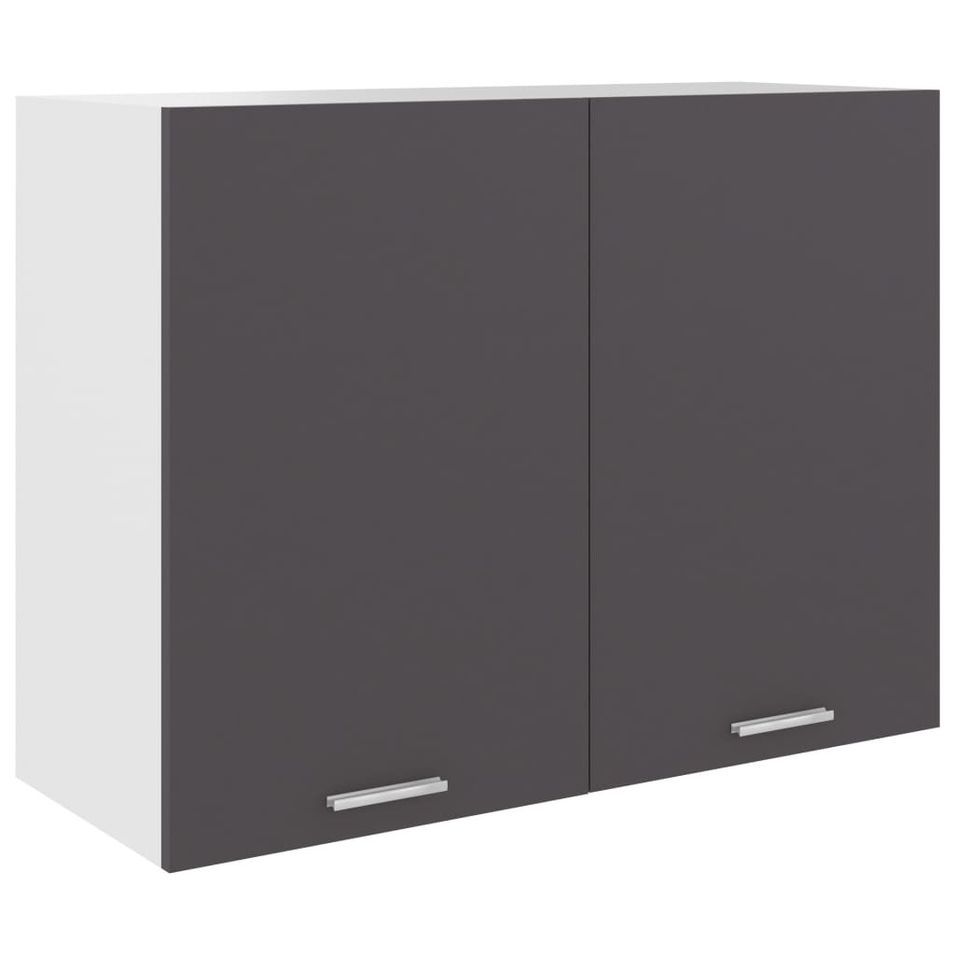 Meuble haut de cuisine Gris 80x31x60 cm - Photo n°1