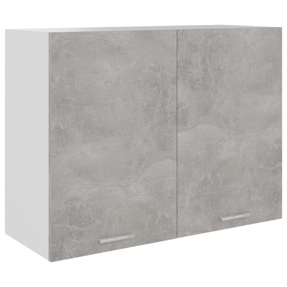 Meuble haut de cuisine Gris béton 80x31x60 cm - Photo n°1