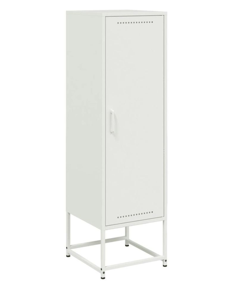 Meuble haut de rangement 1 porte 3 niveaux en métal Rako 36 cm - Style Industriel - Photo n°1