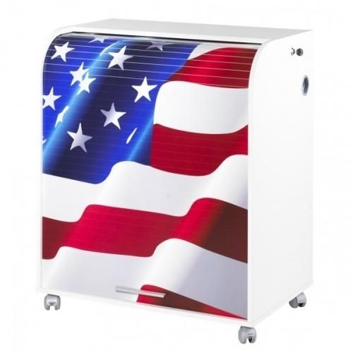 Meuble Informatique Blanc à Rideau USA - Photo n°1