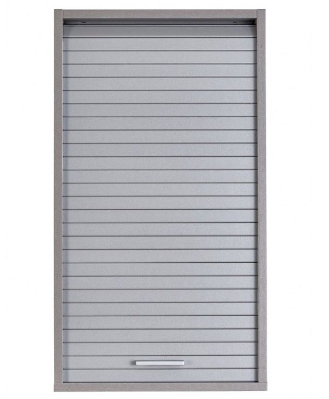 Meuble mural de cuisine gris à rideau Couna L 40 x H 72 cm - Photo n°1