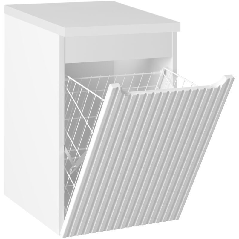 Meuble panier à linge suspendu NOVA – Meuble salle de bain moderne avec bac intégré - Photo n°1