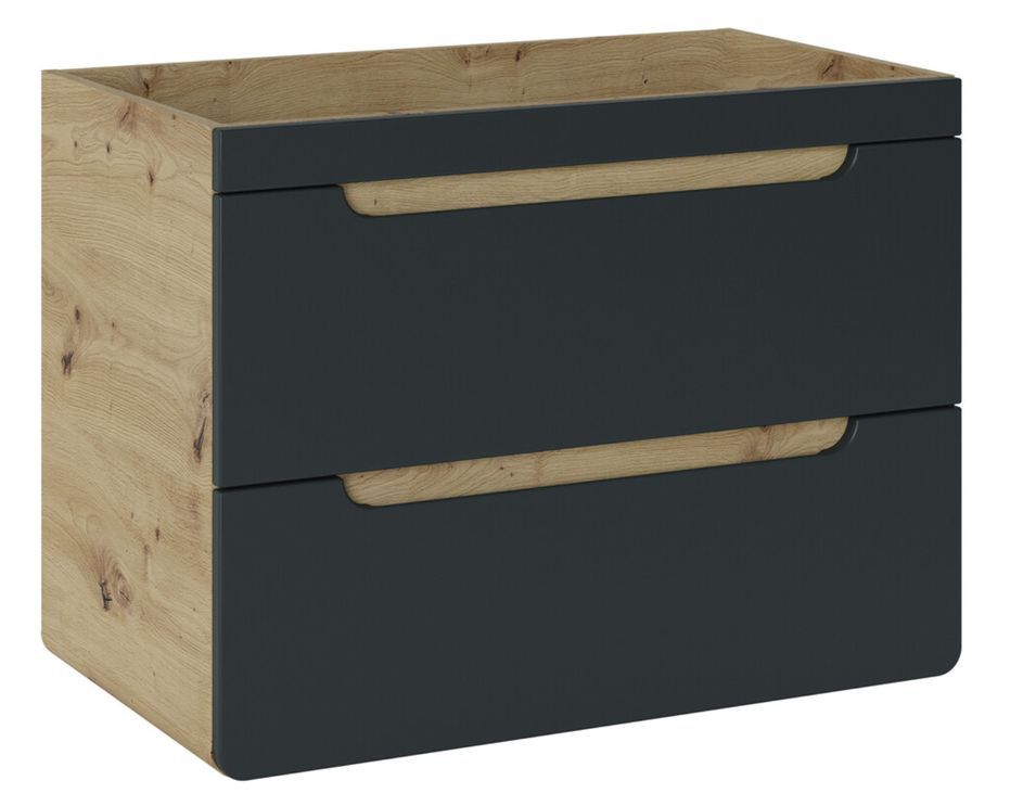 Meuble sous vasque suspendu ARUBA 2 tiroirs – Pour vasque encastrable - Photo n°1