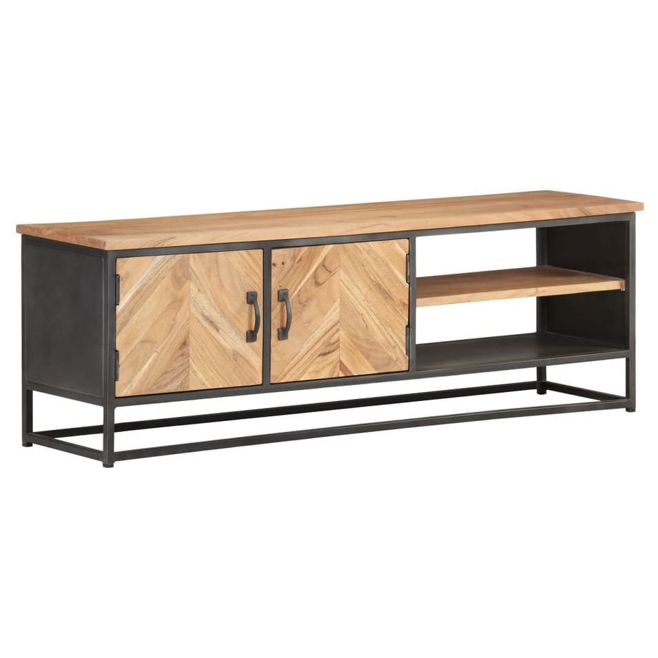 Meuble TV 120x30x40 cm Bois d'acacia massif - Photo n°1