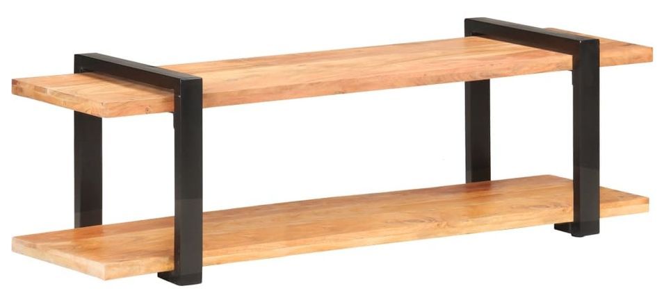 Meuble TV 130x40x40 cm Bois d'acacia solide - Photo n°1