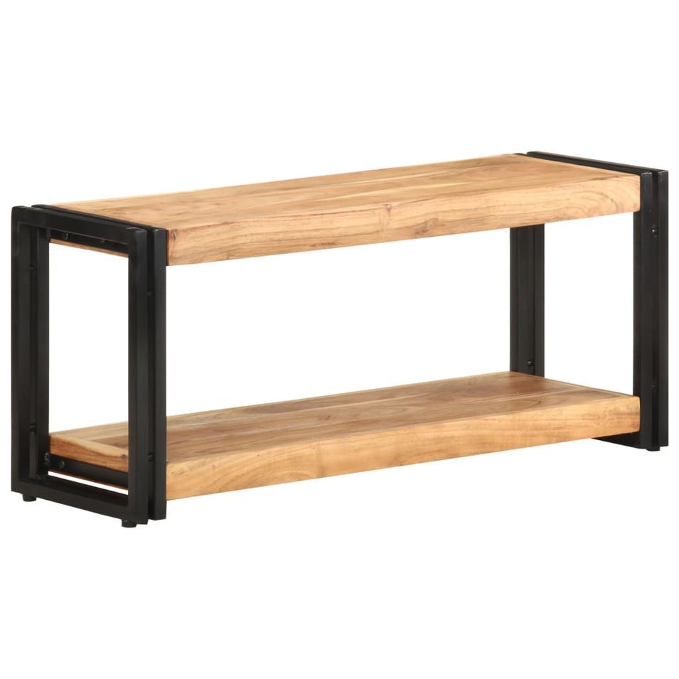 Meuble TV 90x30x40 cm Bois d'acacia solide 2 - Photo n°1