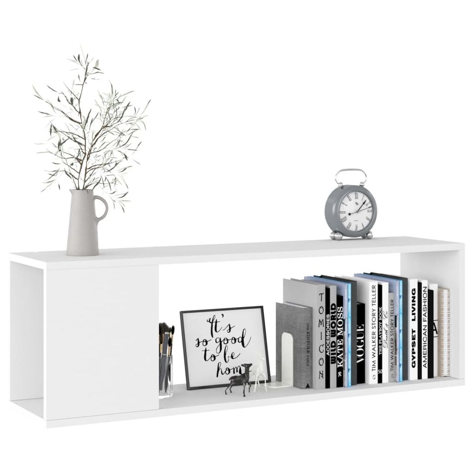 Meuble TV Blanc 100x24x32 cm - Photo n°1