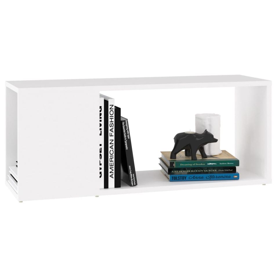 Meuble TV Blanc 80x24x32 cm - Photo n°1
