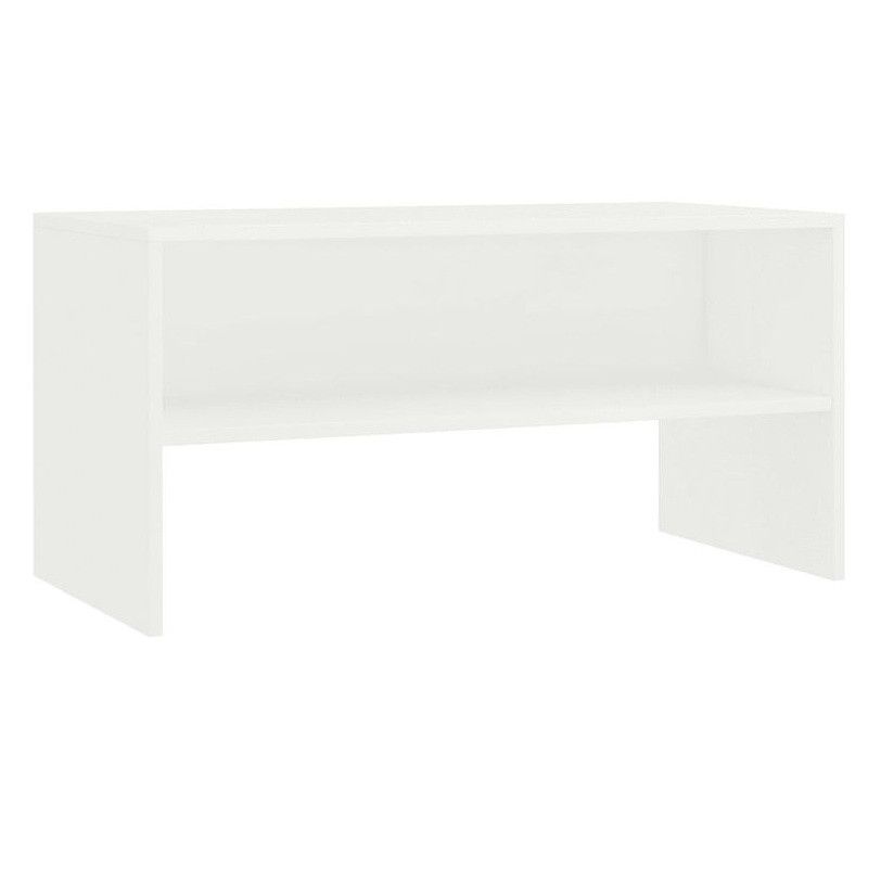 Meuble TV bois blanc Thela 80 cm - Photo n°1