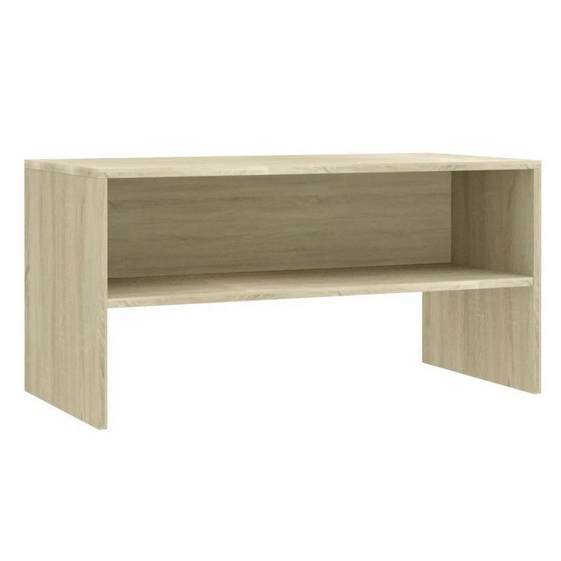 Meuble TV bois chêne clair Thela 80cm - Photo n°1
