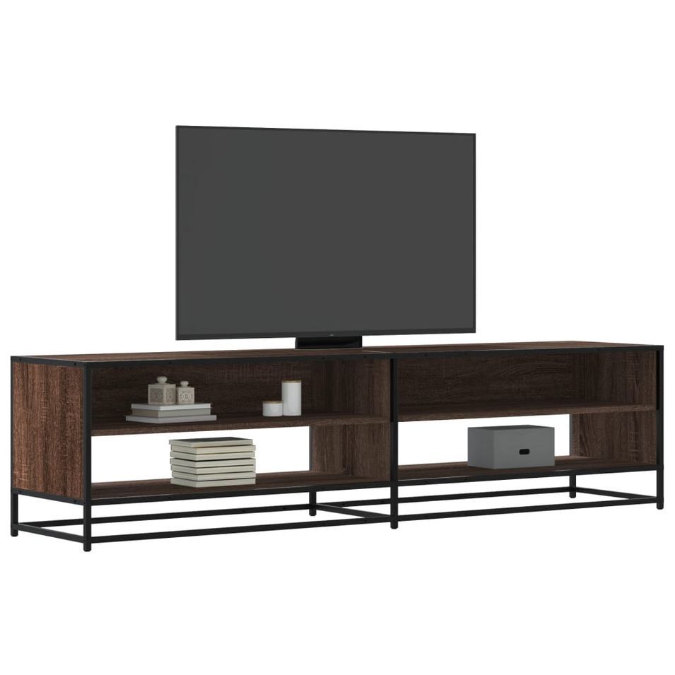 Meuble TV chêne marron 180,5x40x46 cm bois d'ingénierie - Photo n°1