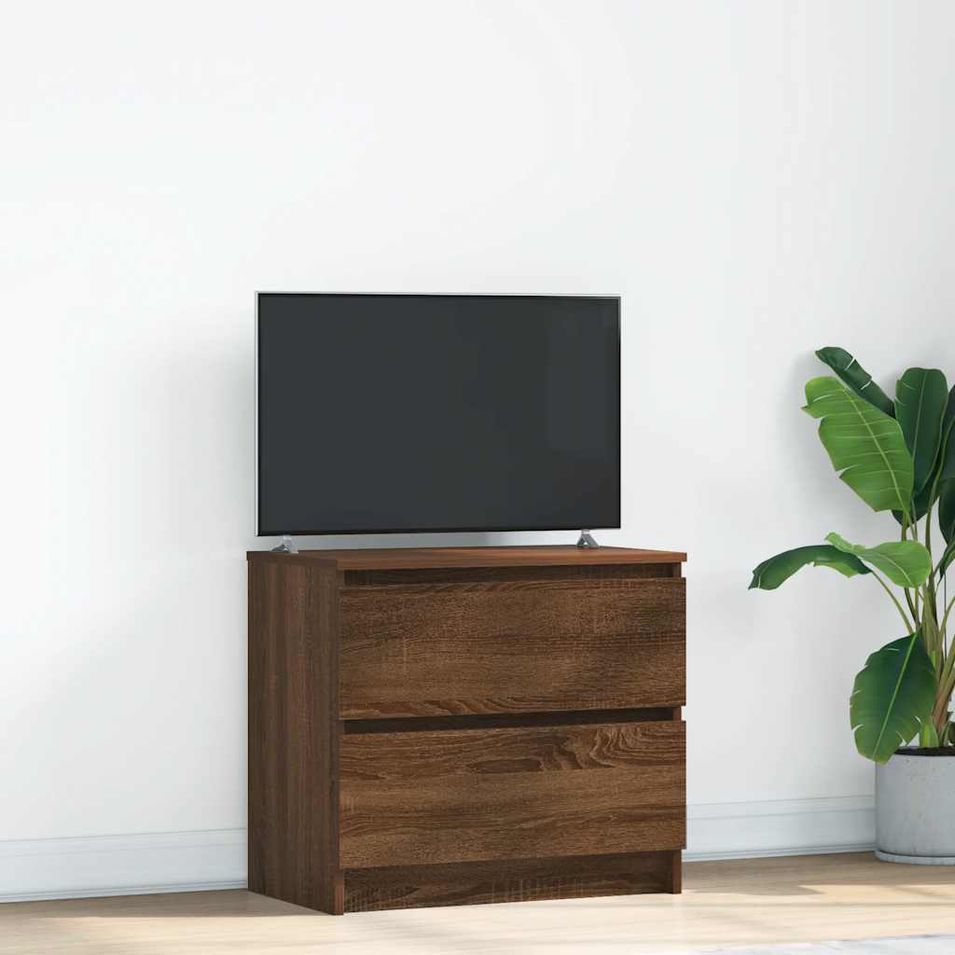 Meuble TV chêne marron 60x35x54 cm bois d'ingénierie - Photo n°1