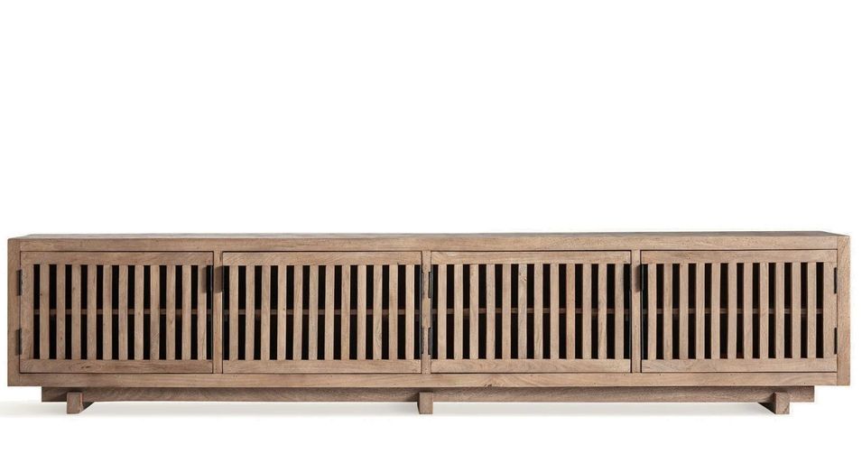 Meuble TV design bois massif GÀBIA - Photo n°1