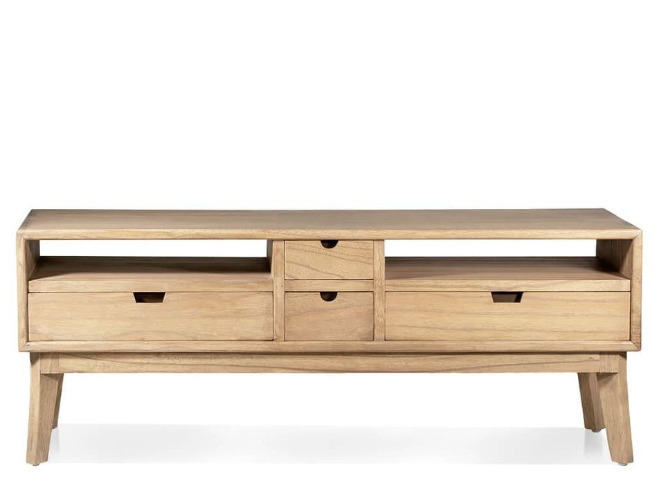 Meuble TV en bois massif LANDY – Design naturel - Photo n°1