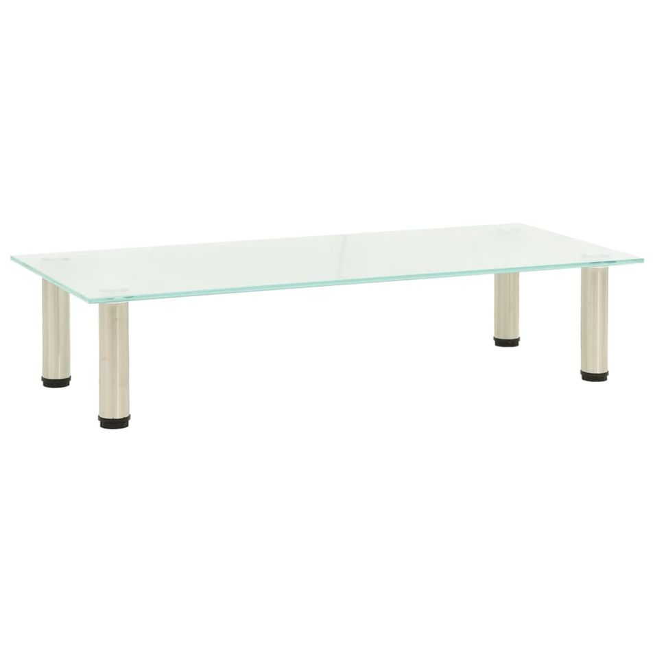 Meuble TV Givré 80x35x17 cm Verre trempé - Photo n°1