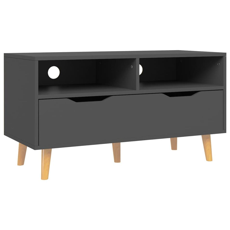 Meuble TV Gris 90x40x48,5 cm Scandy - Photo n°1
