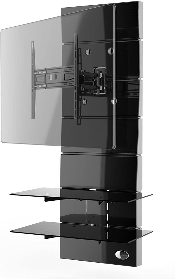 Meuble TV mural Ghost design 3000 noir - Photo n°1