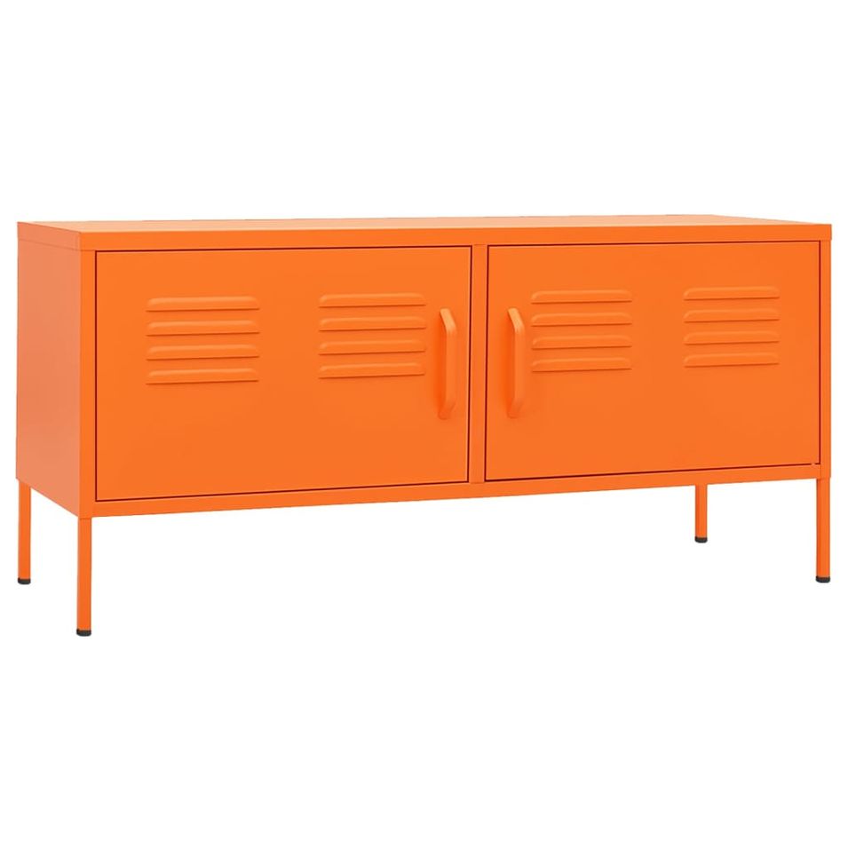Meuble TV Orange 105x35x50 cm Acier - Photo n°1