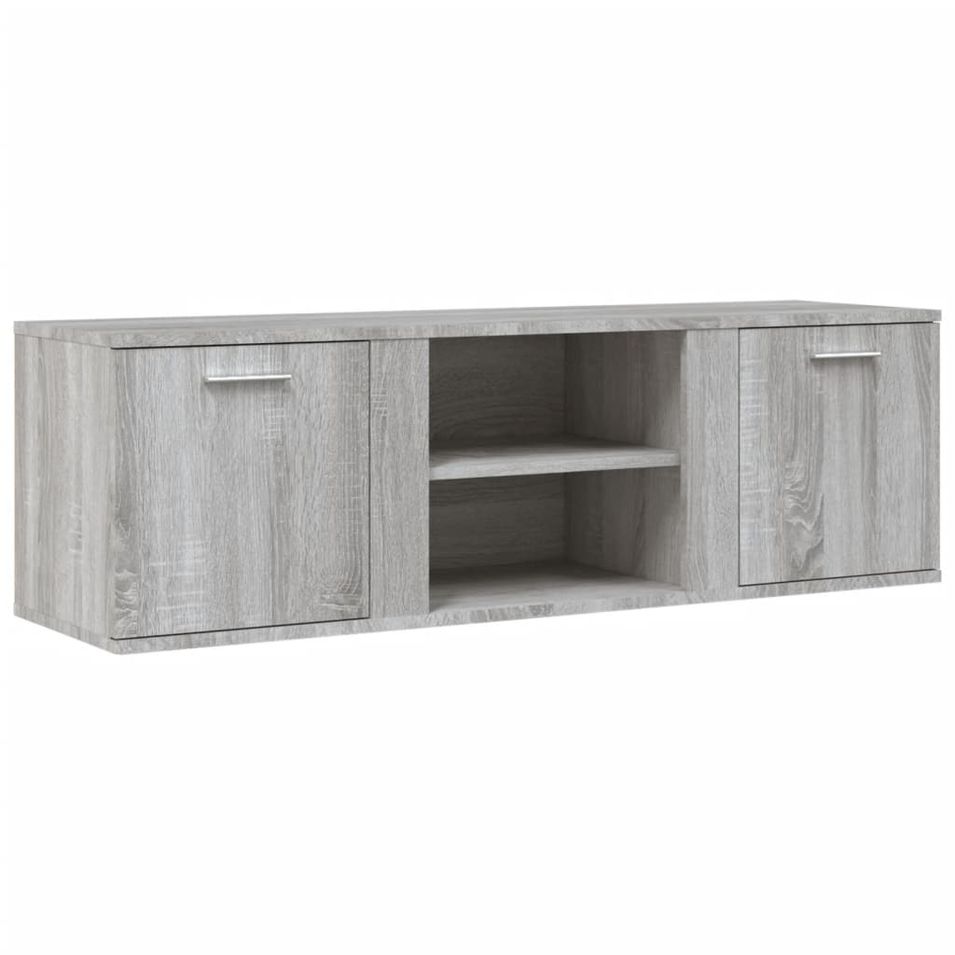 Meuble TV sonoma gris 120x34x37 cm bois d'ingénierie - Photo n°1
