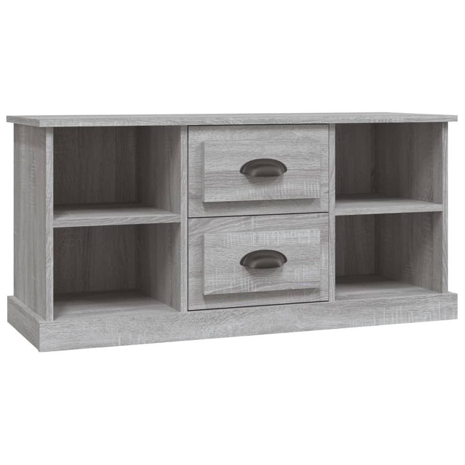 Meuble TV sonoma gris 99,5x35,5x48 cm bois d'ingénierie - Photo n°1