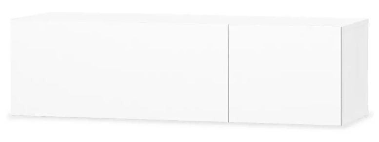 Meuble TV suspendu 2 compartiments laqué blanc Chickie L 120 x H 34 x P 40 cm - Photo n°1