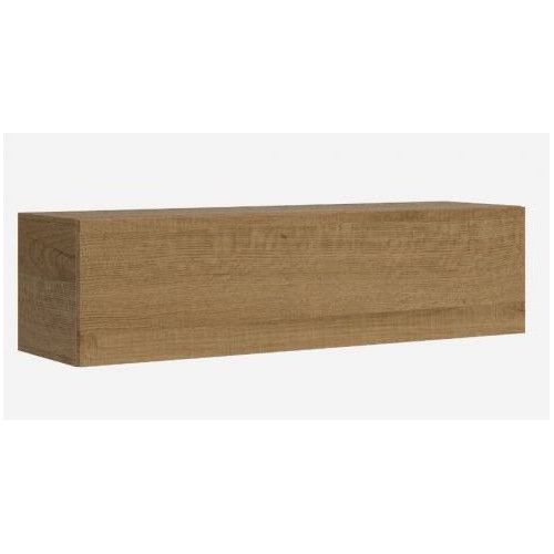 Meuble TV suspendu porte battante chênes naturel Ela L 154 cm - Photo n°1