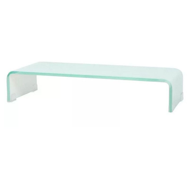 Meuble TV verre blanc Martial 60 cm - Photo n°1