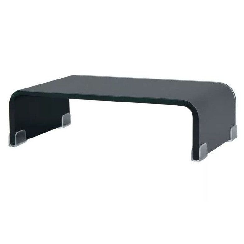 Meuble TV verre noir Martial 40 cm - Photo n°1