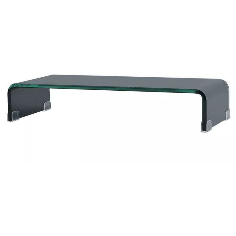 Meuble TV verre noir Martial 60 cm - Photo n°1