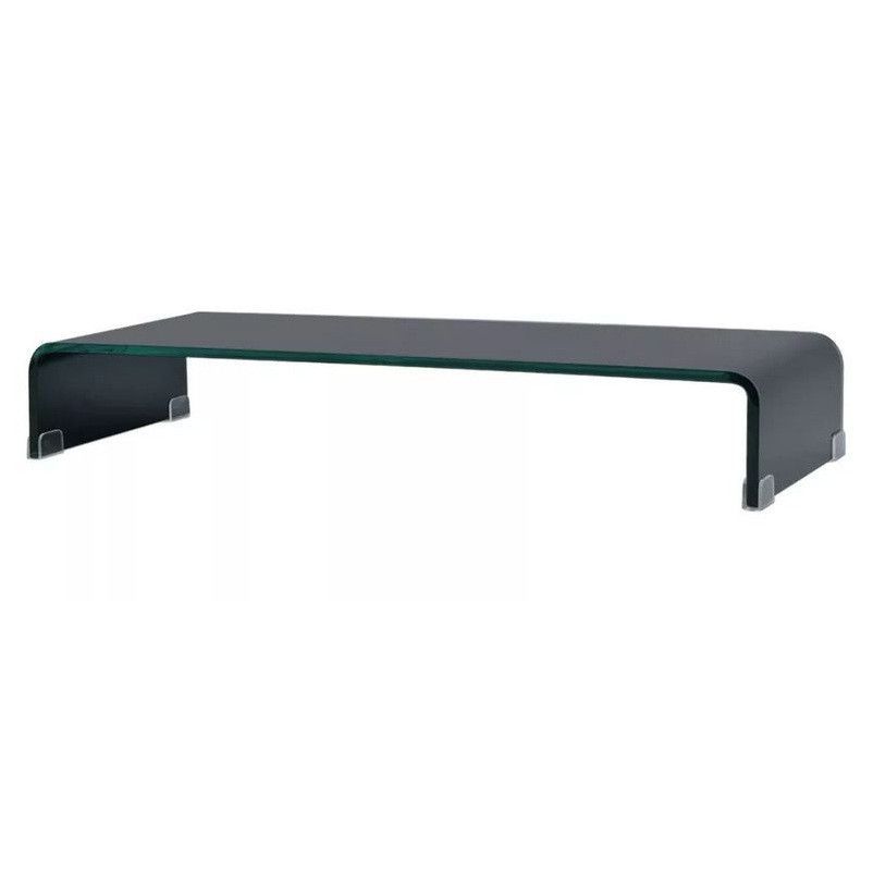 Meuble TV verre noir Martial 80 cm - Photo n°1