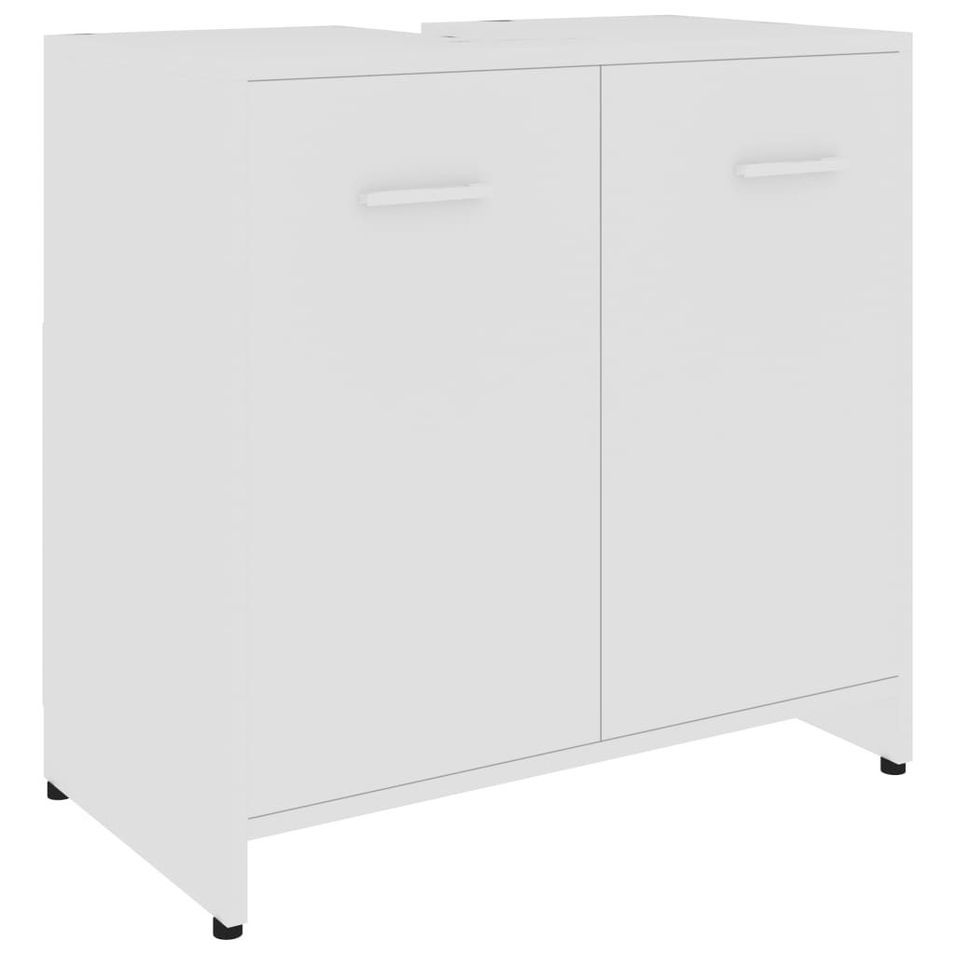 Meuble vasque Blanc 60x33x58 cm 2 - Photo n°1
