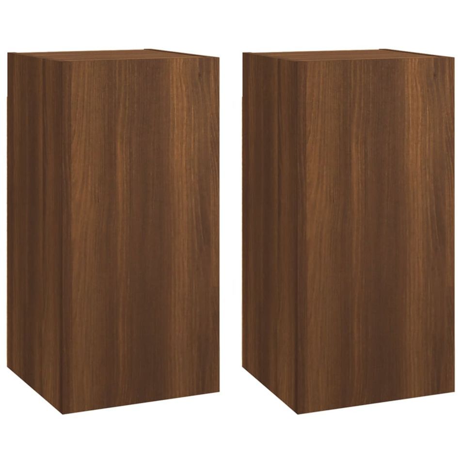 Meubles TV 2 pcs Chêne marron 30,5x30x60 cm Bois d'ingénierie - Photo n°1