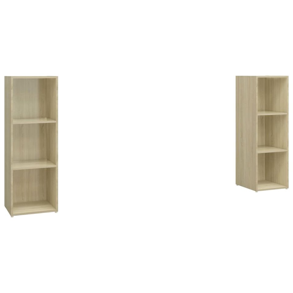 Meubles TV 2 pcs Chêne sonoma 107x35x37 cm - Photo n°1