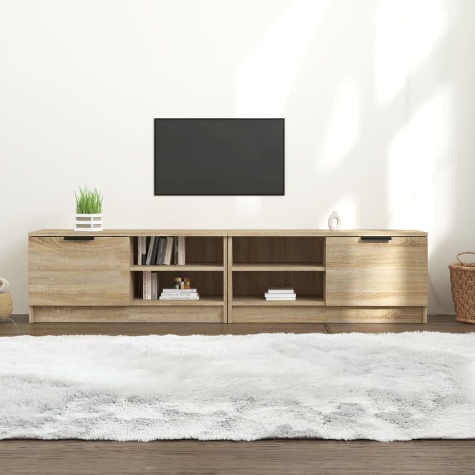 Meubles TV 2 pcs Chêne sonoma 80x35x36,5 cm Bois d'ingénierie - Photo n°1