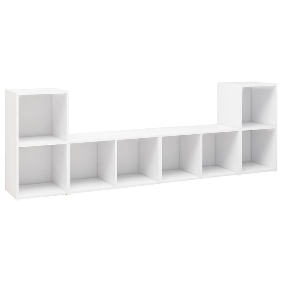 Meubles TV 4 pcs Blanc 72x35x36,5 cm - Photo n°1
