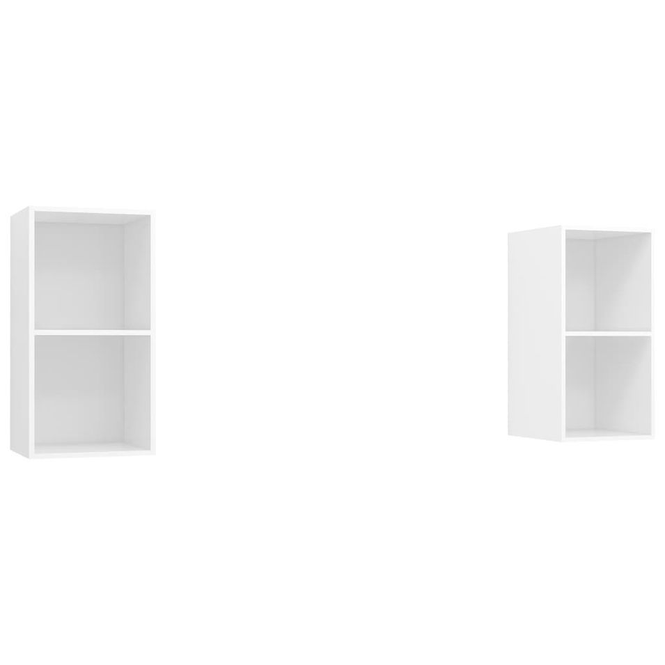 Meubles TV muraux 2 pcs Blanc 2 - Photo n°1