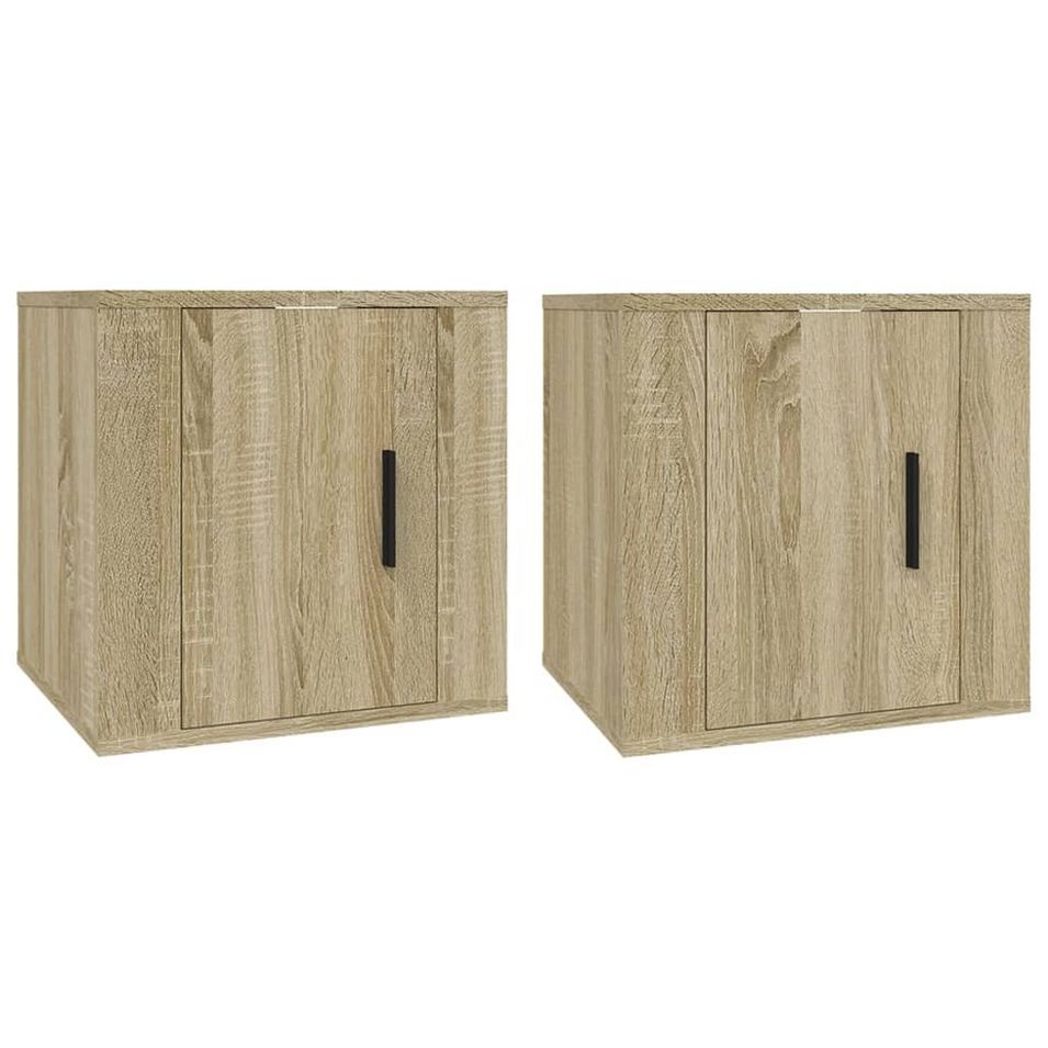 Meubles TV muraux 2 pcs Chêne sonoma 40x34,5x40 cm - Photo n°1