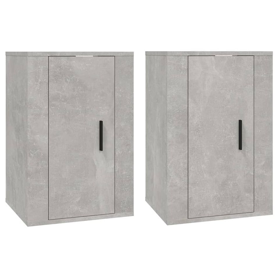 Meubles TV muraux 2 pcs Gris béton 40x34,5x60 cm - Photo n°1