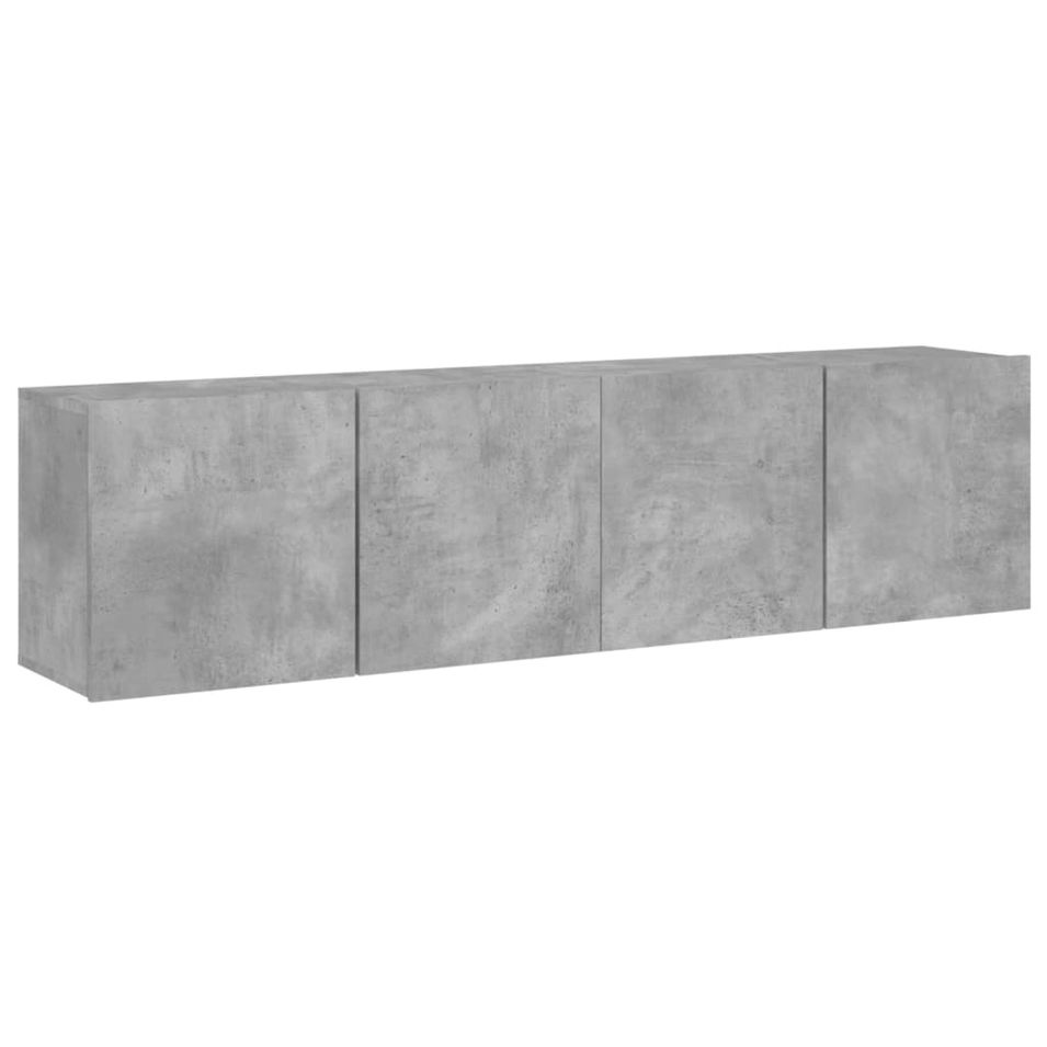 Meubles TV muraux 2 pcs gris béton 80x30x41 cm - Photo n°1