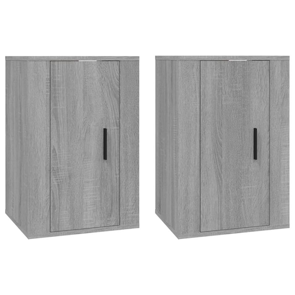 Meubles TV muraux 2 pcs Sonoma gris 40x34,5x60 cm - Photo n°1