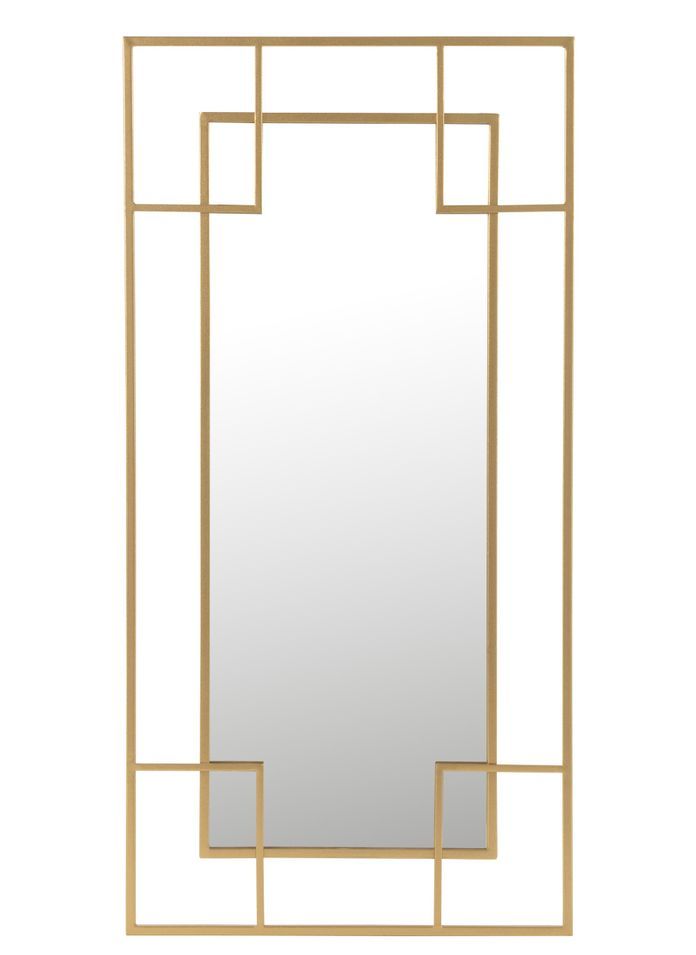 Miroir avec lignes dorées en métal Suzanna L 60 cm - Photo n°1