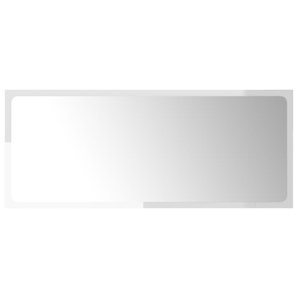 Miroir de salle de bain Blanc brillant 90x1,5x37 cm - Photo n°1