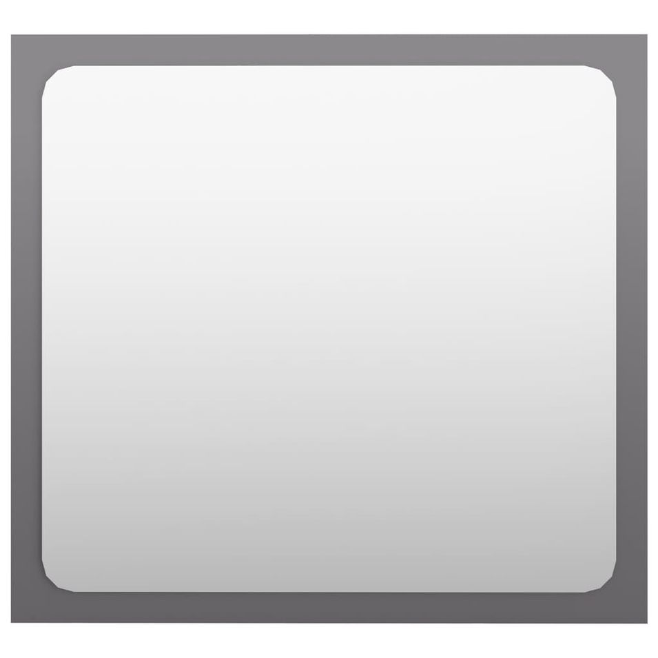 Miroir de salle de bain Gris brillant 40x1,5x37 cm - Photo n°1