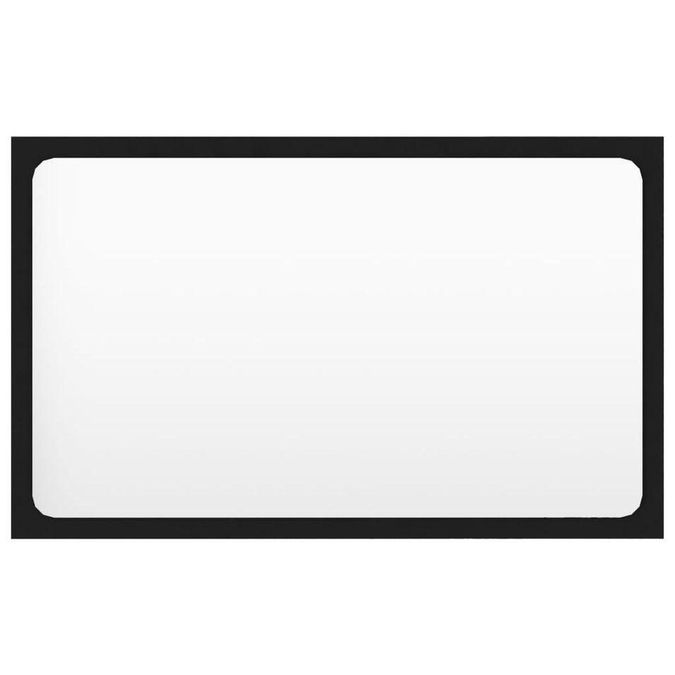 Miroir de salle de bain Noir 60x1,5x37 cm - Photo n°1