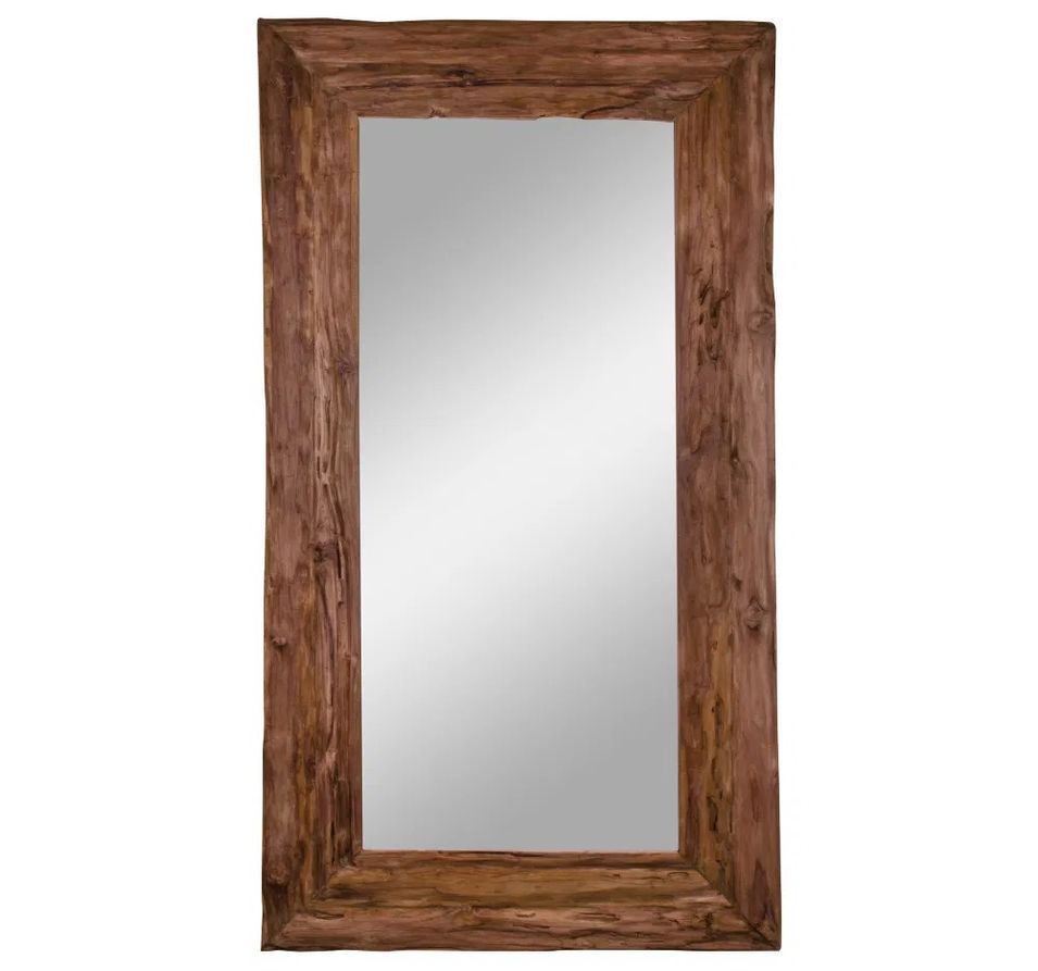 Miroir en bois de teck massif GRENADE – L 101 × H 180 cm - Photo n°1