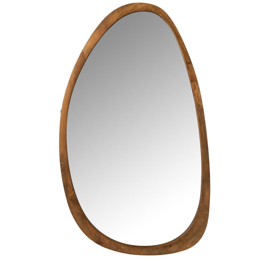 Miroir irrégulier manguier massif foncé Vincent L 120 cm - Photo n°1